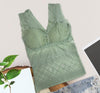 Undershirt with Wrap Chest and Bra Pads.