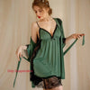 Elegant Green Lace 3p Nightwear .