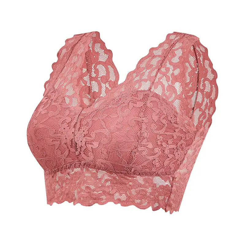 Breathable Sexy Lace Bra for Women - Wire-Free Push-Up Bralette- Seamless Beauty Back Vest Underwear.