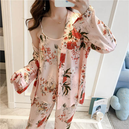 Women's 3-Piece Pajama Set - Stylish Nights Dress