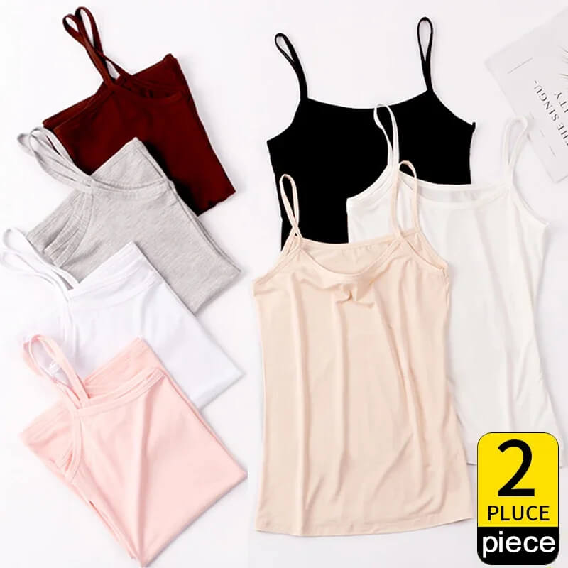 New Summer Simple Sling Camisoles for Women & Girls - Stylish Crop Tops, Sleeveless, Slimming Vest Tops.