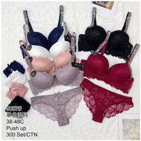 Women's Sexy Lace Push-Up Lingerie Set - | Steel Ring Support & Comfortable Close-Fitting Design