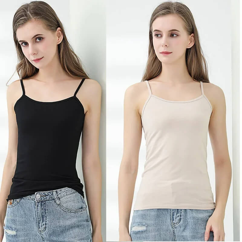 New Summer Simple Sling Camisoles for Women & Girls - Stylish Crop Tops, Sleeveless, Slimming Vest Tops.