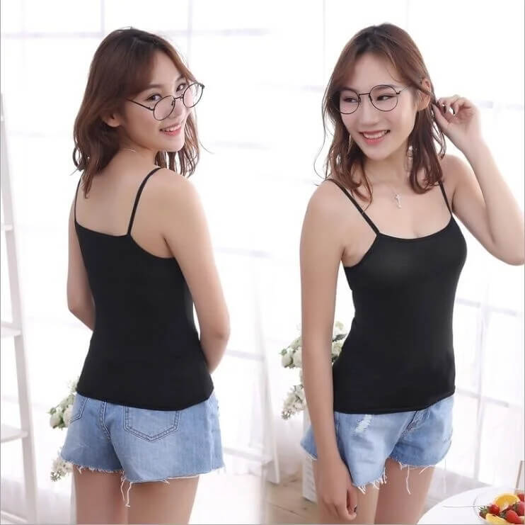 New Summer Simple Sling Camisoles for Women & Girls - Stylish Crop Tops, Sleeveless, Slimming Vest Tops.