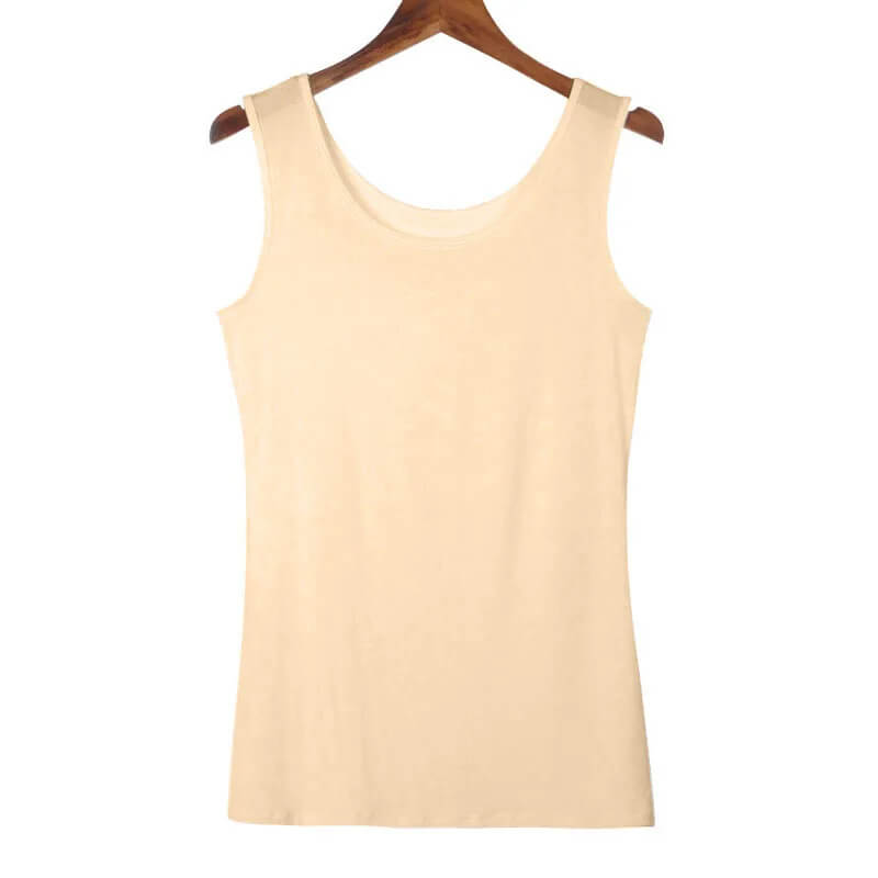 Women’s Modal Solid Vest – 2024 Summer Elastic Tank Top & Camisole Collection.