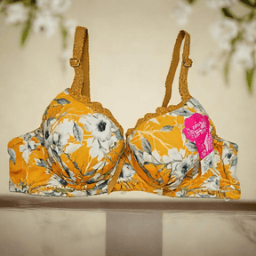 Hot Sale Padded Full Cup Women’s Bra  Stylish Floral  Prints |  Ultimate Comfort & Support |  Feel Confident Every Day!