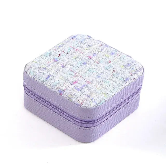 Mini Jewelry Storage Box Portable Family Travel Earrings Necklace Storage Box Female Ring Organizer