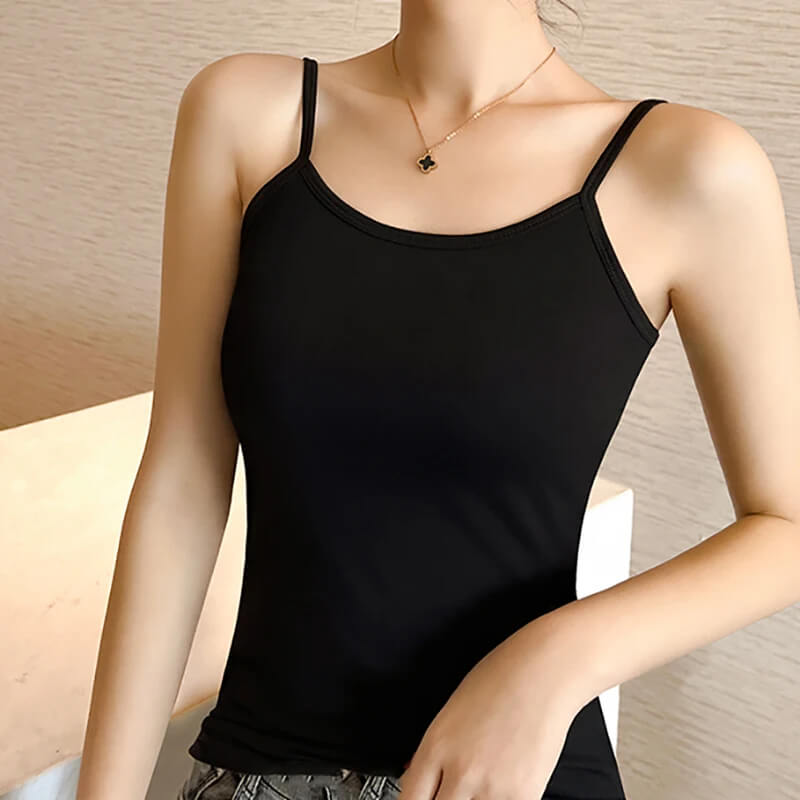 New Summer Simple Sling Camisoles for Women & Girls - Stylish Crop Tops, Sleeveless, Slimming Vest Tops.