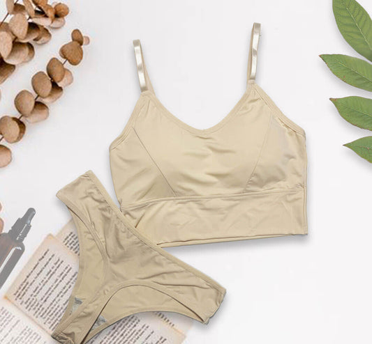 Ice Silk Stuff Women's Sexy Blouse & Panties Set