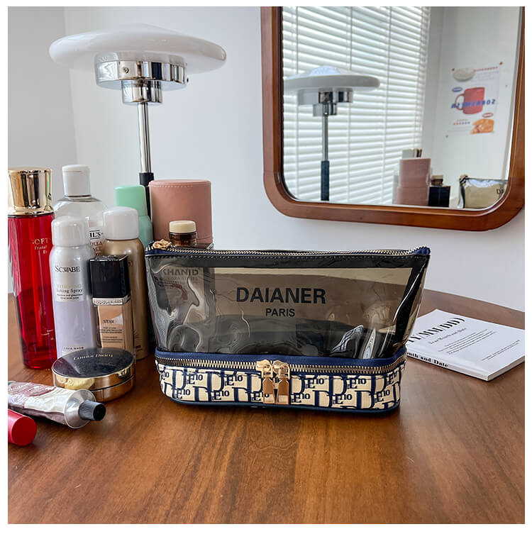 Stylish Transparent Makeup Organizer & Pouch – Keep Your Beauty Game Strong!