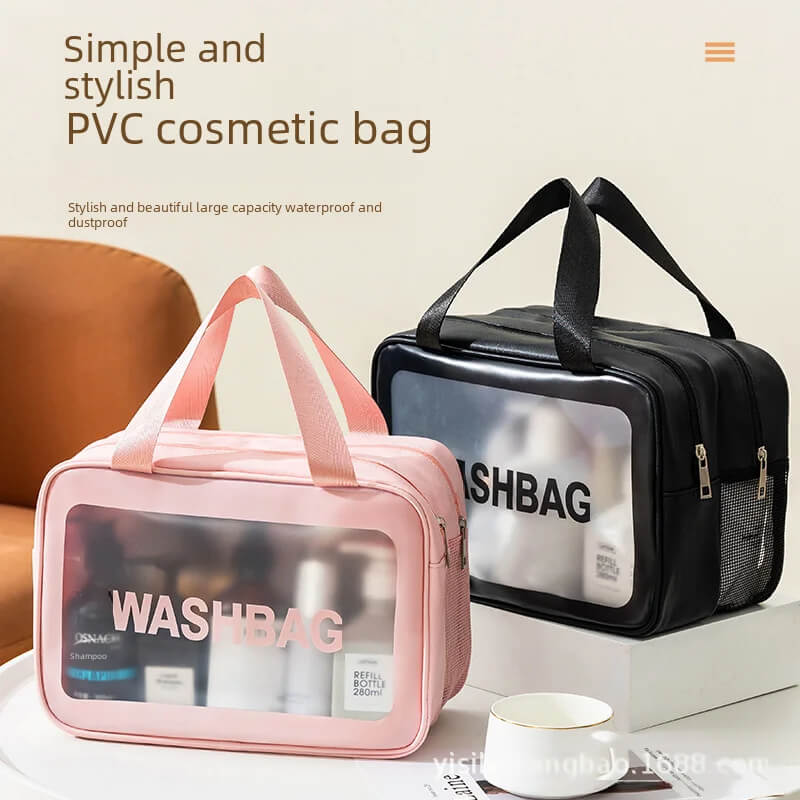 Transparent Waterproof Makeup and Cosmetic Storage Bag.