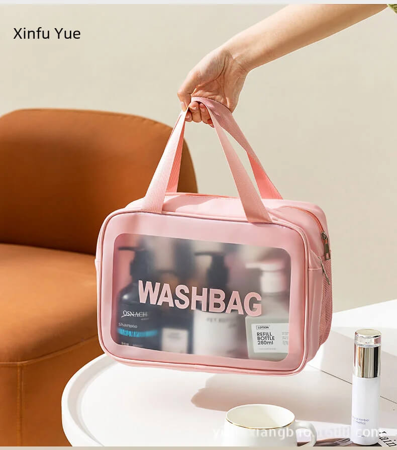 Transparent Waterproof Makeup and Cosmetic Storage Bag.