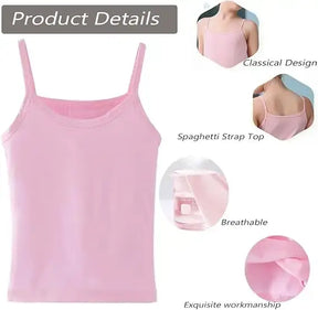 New Summer Simple Sling Camisoles for Women & Girls - Stylish Crop Tops, Sleeveless, Slimming Vest Tops.