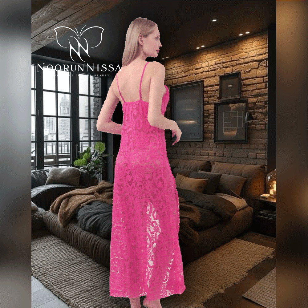 Sexy Sparkly High-Slit Cami Dress - Backless Sequined Maxi for Glamorous Evenings!