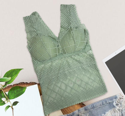Undershirt with Wrap Chest and Bra Pads.