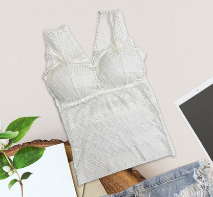 Undershirt with Wrap Chest and Bra Pads.