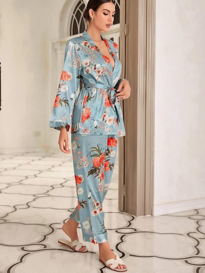 Women's 3-Piece Pajama Set - Stylish Nights Dress