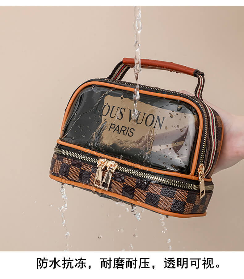 "Premium Transparent Makeup and Cosmetic Storage Bag - Waterproof & Stylish"