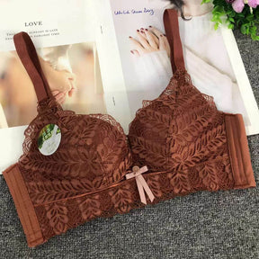 Trendy Sexy Adjustable Wireless Bras  - Lace, Push-Up, Gathered Support.