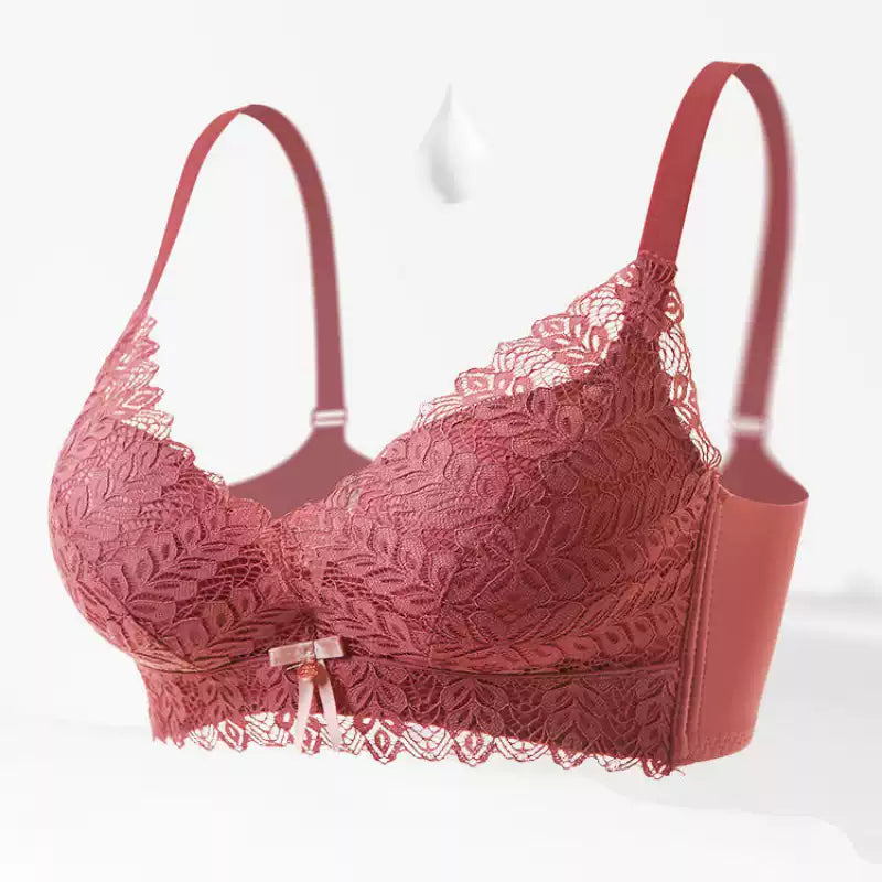 Trendy Sexy Adjustable Wireless Bras  - Lace, Push-Up, Gathered Support.