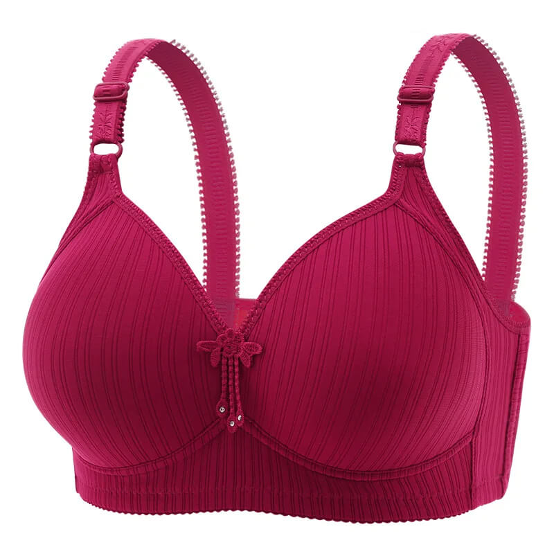 New Large Cup Cross-border No Steel Ring Bra for Mothers – Comfortable, Lightweight Support for Middle-Aged and Elderly Women.