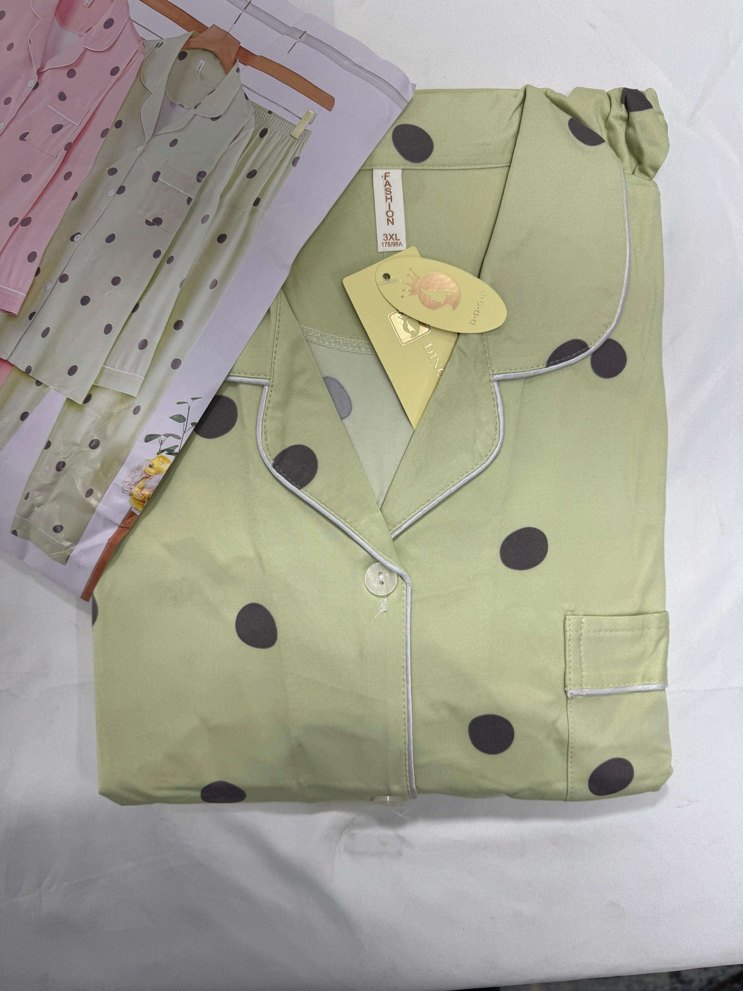 Chic Polka Dot Pajama Set