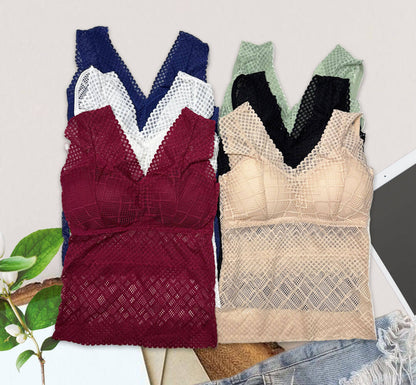 Undershirt with Wrap Chest and Bra Pads.