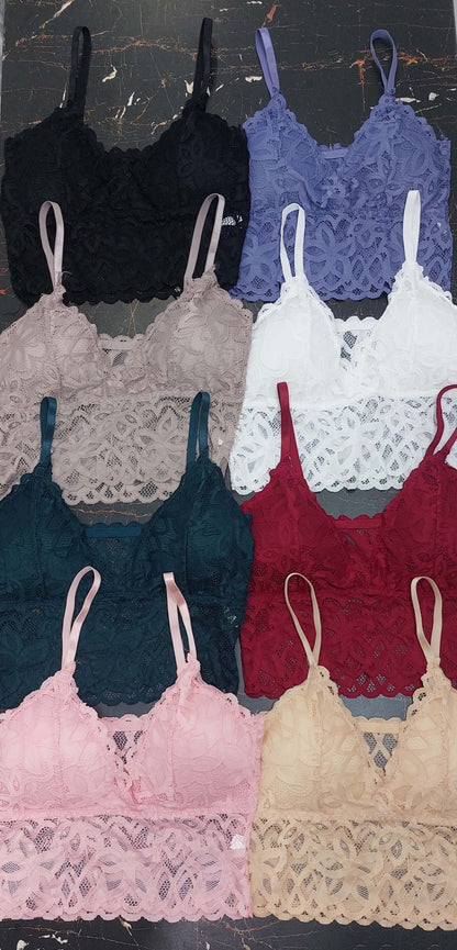 Custom Unique Sexy Women Ruffle Lace Push Up Bra