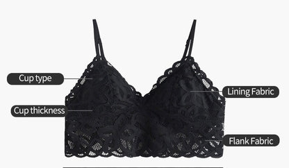 Custom Unique Sexy Women Ruffle Lace Push Up Bra
