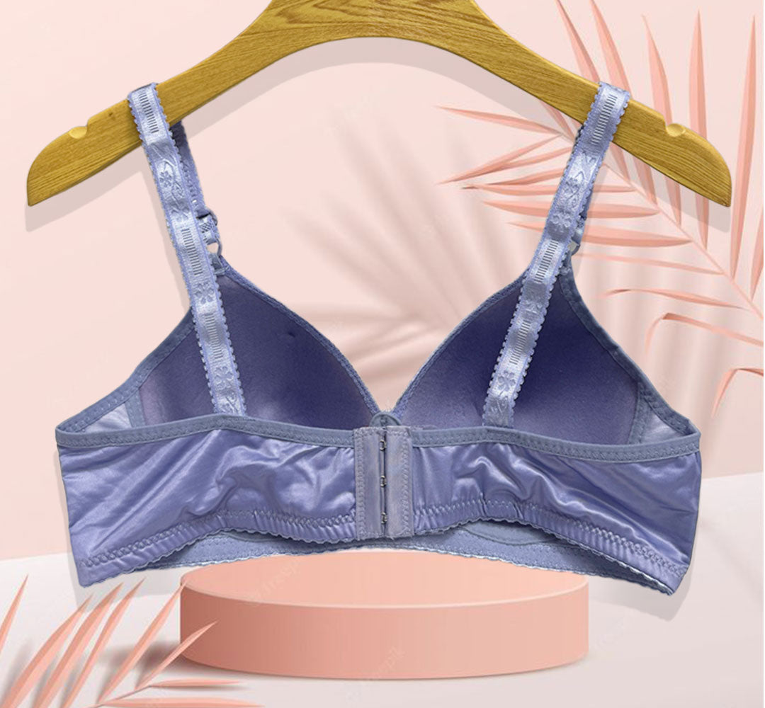 Elegant Nude Lace Padded Bra .