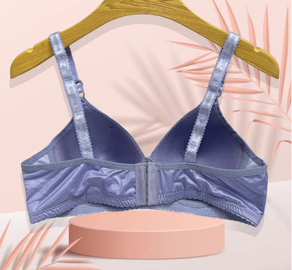Elegant Nude Lace Padded Bra .