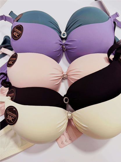 Crystal Push-Up Bra – Elegant Lift for Sizes 38 to 48