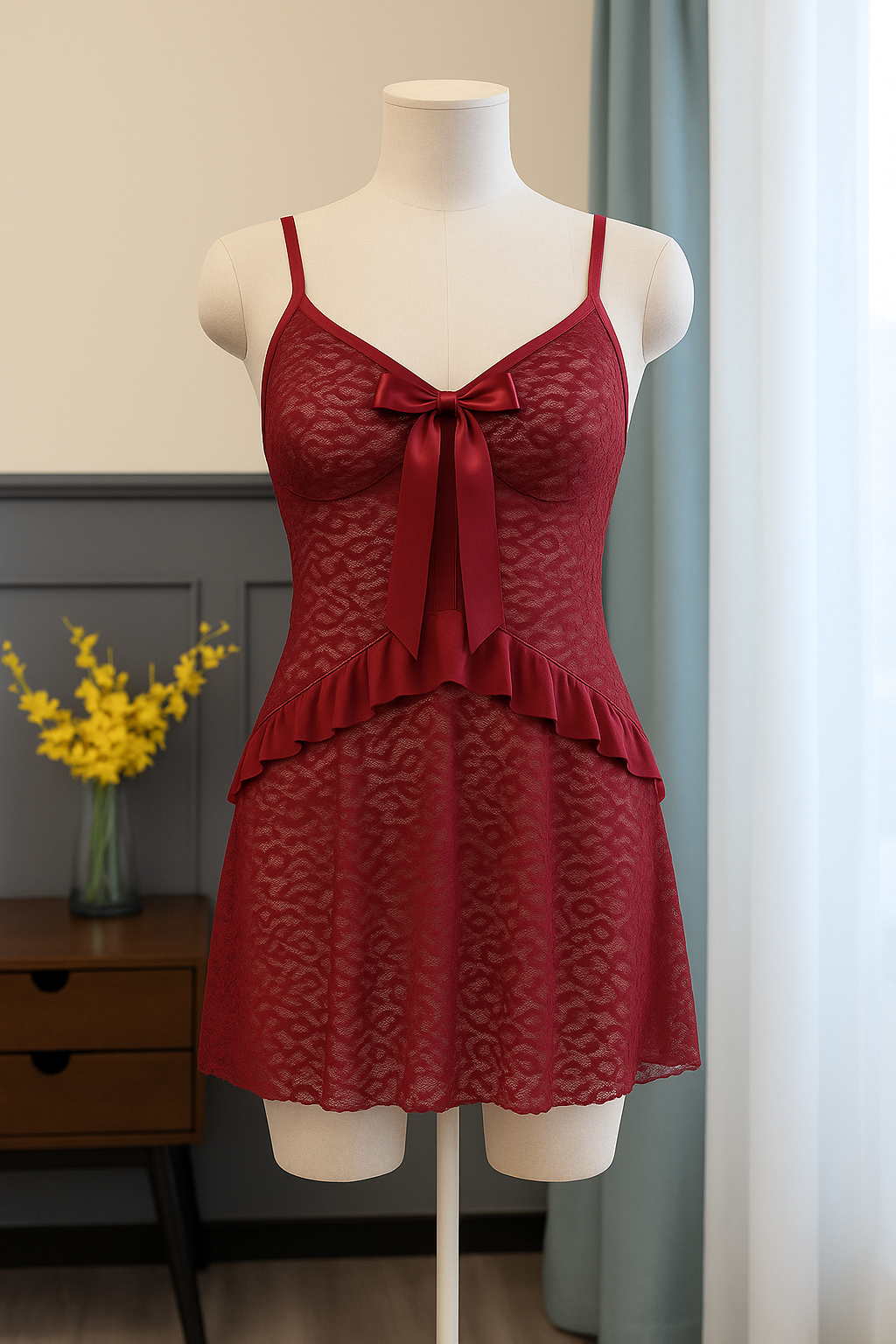 Romantic Lace Short Nighty.