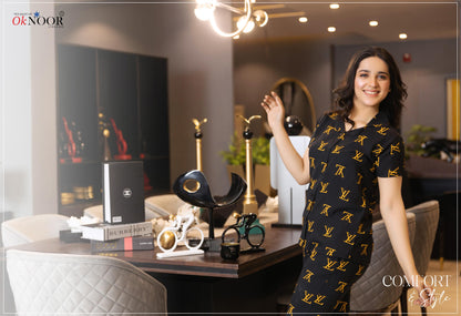 LV-Inspired Luxury Nightwear.