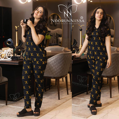 LV-Inspired Luxury Nightwear.