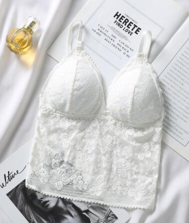 Elegant Floral Lace Crop Bra.