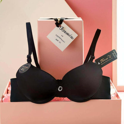 Crystal Push-Up Bra – Elegant Lift for Sizes 38 to 48