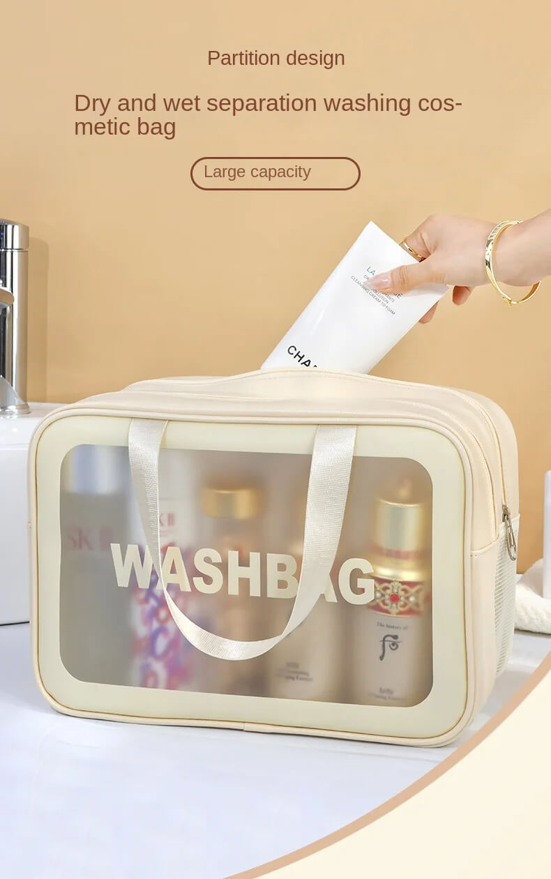 Transparent Waterproof Makeup Bag.