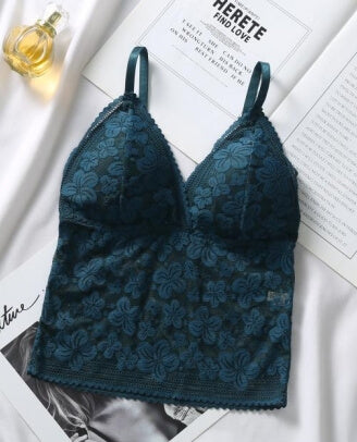 Elegant Floral Lace Crop Bra.