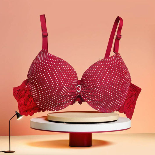 Double Padded Push-Up Lace Bra.