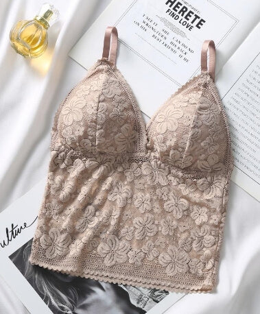 Elegant Floral Lace Crop Bra.