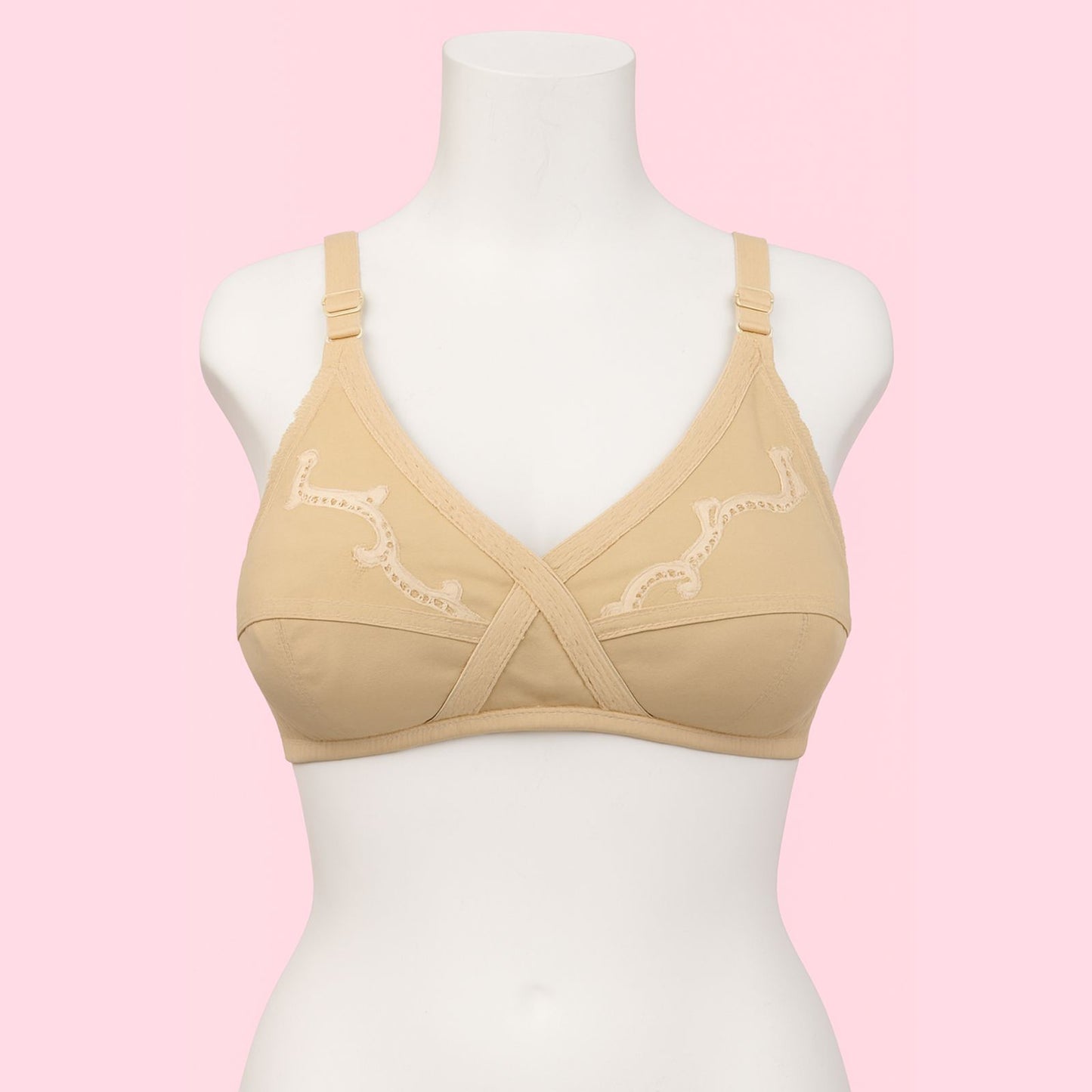 Cross-Over Soft Cotton Bra.