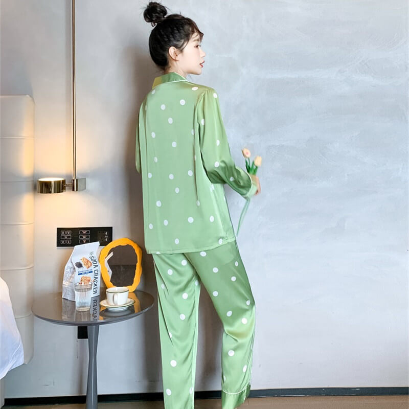 Chic Polka Dot Pajama Set