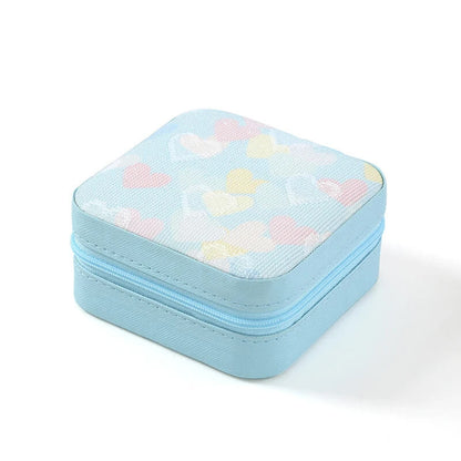Mini Heart Print Jewelry Storage Box.