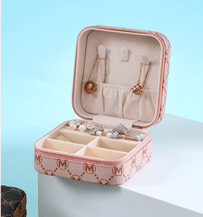 Mini Jewelry Storage Box Portable Family Travel Earrings Necklace Storage Box Female Ring Organizer.