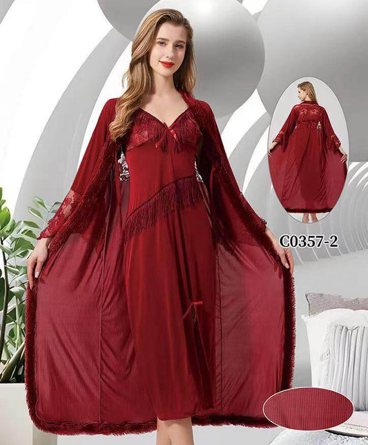 Luxurious 3-Piece Sleepwear Set, Sexy Nightgown