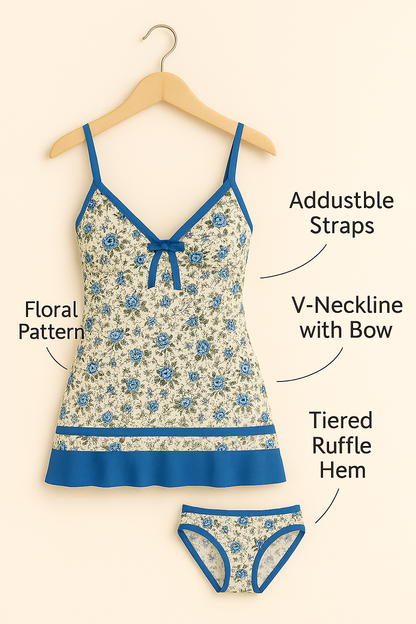 Floral Printed Nightwear Set.