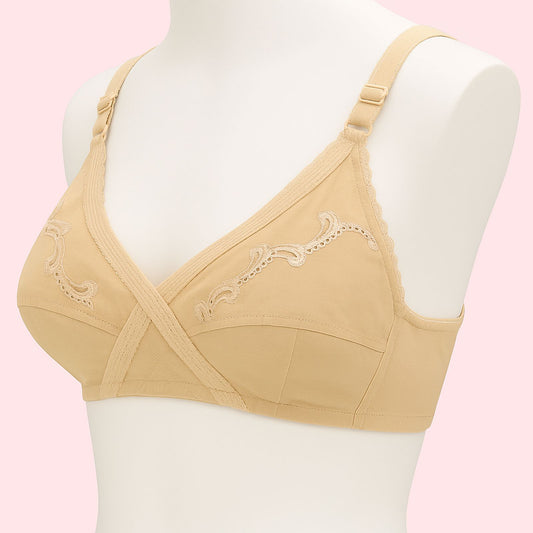 Cross-Over Soft Cotton Bra.