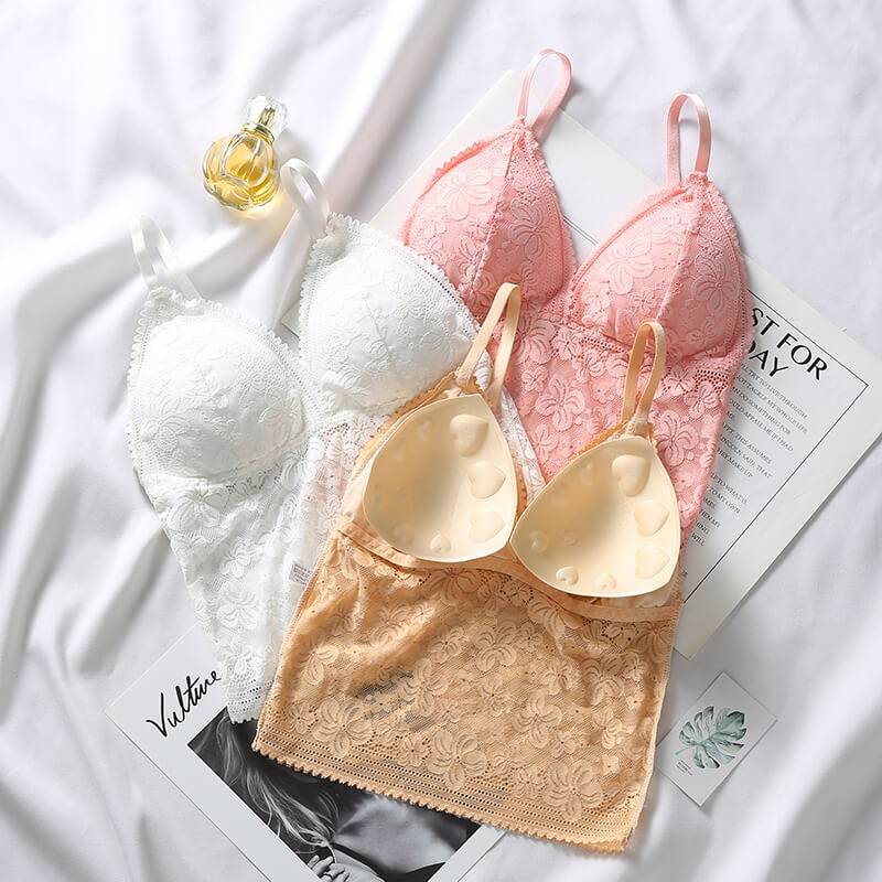 Elegant Floral Lace Crop Bra.
