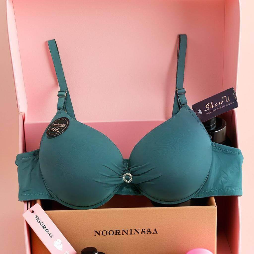 Crystal Push-Up Bra – Elegant Lift for Sizes 38 to 48